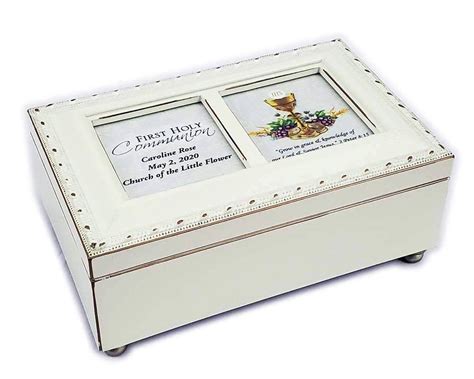 personalized first communion music box